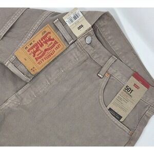NEW Levis 501 Jeans Mens 38x32 Tan Denim Pants Original Straight Button Fly NWT